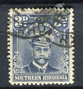 RHODESIA; 1913-22 early GV Admiral issue used Shade of 3d. value