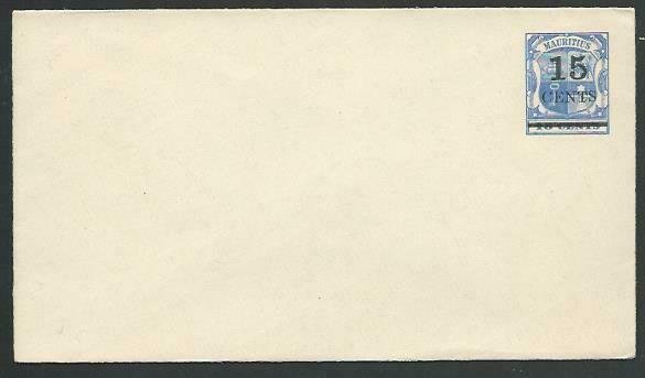 MAURITIUS 15c on 18c Envelope fine unused..................................56531