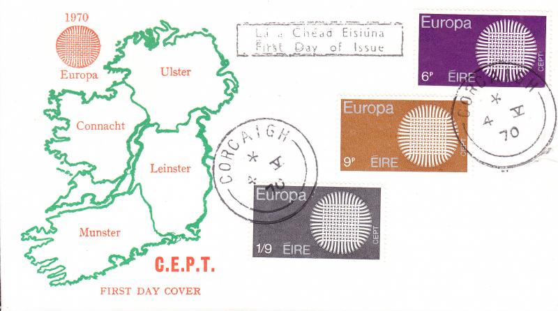 Ireland 1970 Europa/CEPT Issue FDC  VF