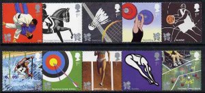 Great Britain 2009 Olympic Sports #1 perf set of 10 (2 se...