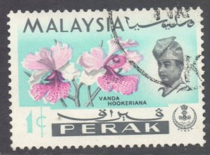 Malaya Perak Scott 139 - SG163, 1965 Orchids 1c used