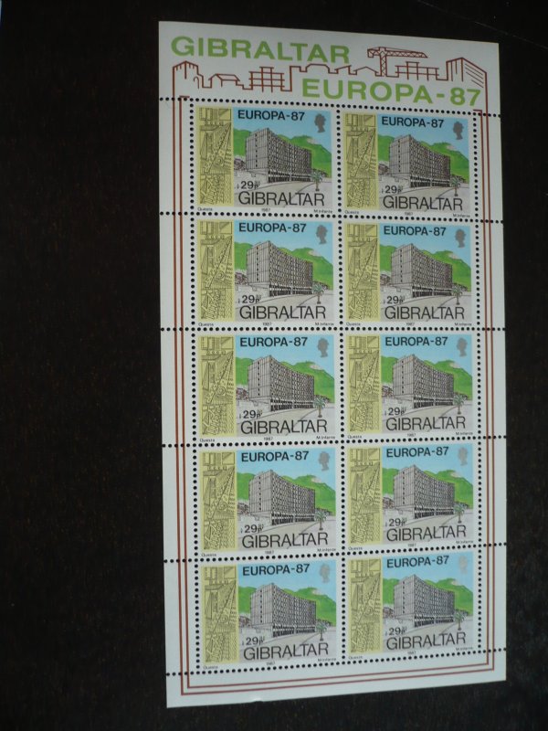 Stamps - Gibraltar - Scott#499-500 - Mint Never Hinged Sheets of 10 Stamps each