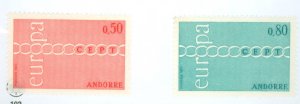 Andorra (French) #205-206 Mint (NH) Single (Complete Set)