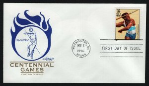 #3068a 32c Decathlon, Artmaster FDC **ANY 5=FREE SHIPPING**