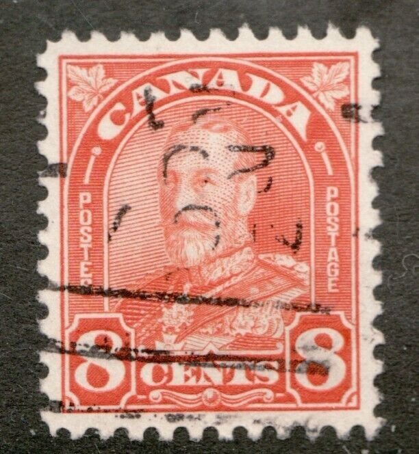 1930 Canada Sc #172 - 8¢ KGV Arch Leaf Issue - VF Used Cv#7.50