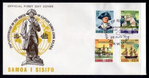 Samoa 474-477 Captain Cook U/A FDC