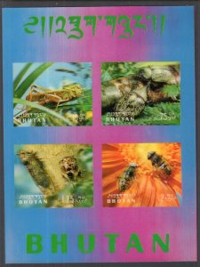 Bhutan 101Ch Insects Souvenir Sheet MNH VF