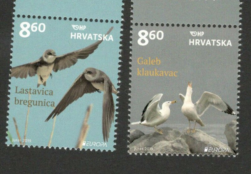 CROATIA-MNH** SET-EUROPA CEPT-FAUNA-BIRDS-2019.