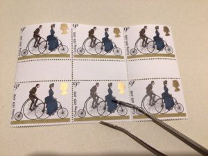 Cycling 1878-1978 GB mint never hinged gutter block  stamps A9719