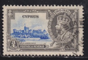 Cyprus 136 King George V Sliver Jubilee Issue 1935