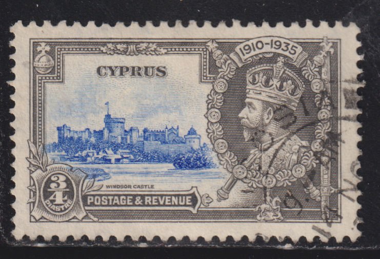 Cyprus 136 King George V Sliver Jubilee Issue 1935