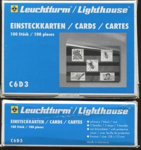 Lot of 5 Boxes - Lighthouse Premium Stamp Collector Stock Cards - C6D3 500 Cards