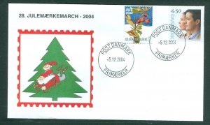 Denmark Cover. 2004. Santa,Sled.Post DK.“Christmas Seal Walk# 28. Sc#1275. #02
