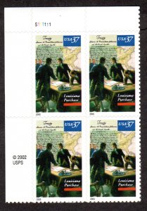 USA. Scott # 3782, MNH, Plate Block. Cat = $ 4.00, Lot 230750 -01