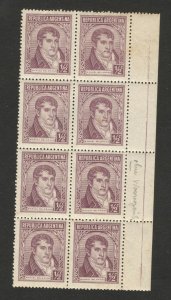 ARGENTINA-8 MNH STAMPS-MANUEL BELGRAND, 1/2c -1935.