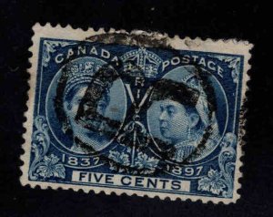 Canada Scott 54 Used 5c 1897 Jubilee, Registration cancel