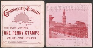 AUSTRALIA 1909 Commonwealth of Australia £1 pink booklet cover. Only 2 recorded.