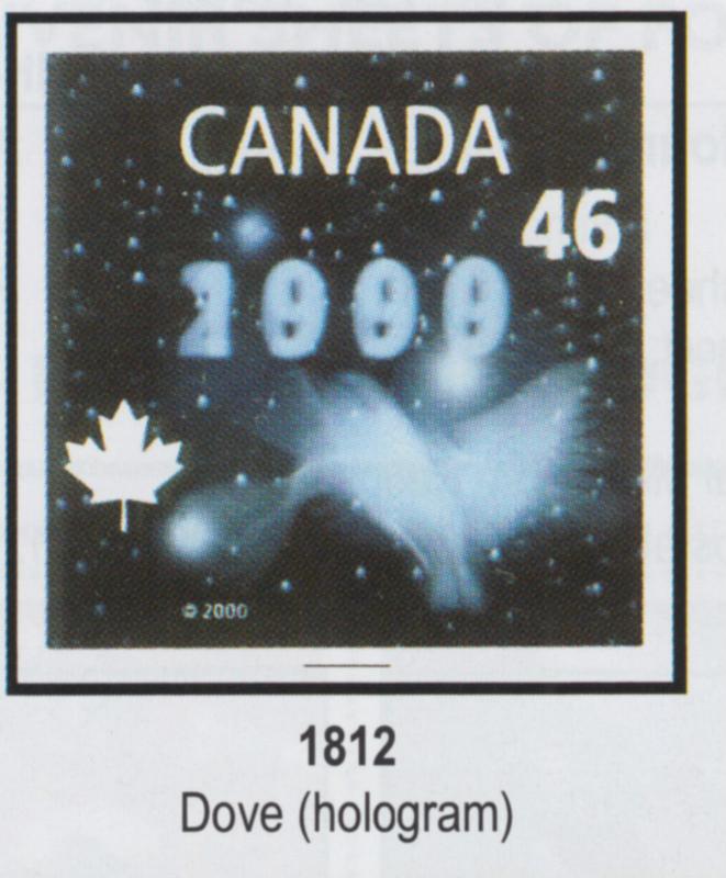 Canada Uni 1812ii. 1999 46c Millennium Dove, Uncut Press Sheet VF