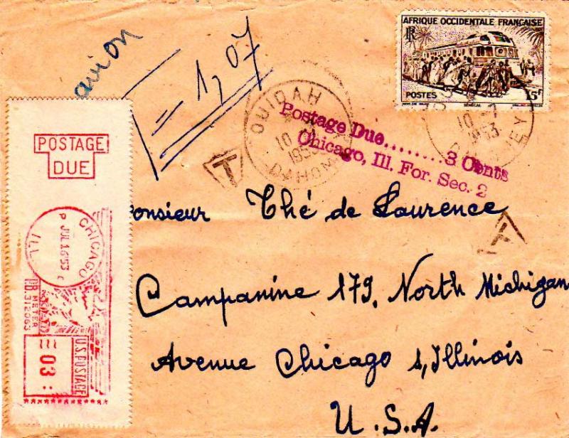 French West Africa 1953 Postal History