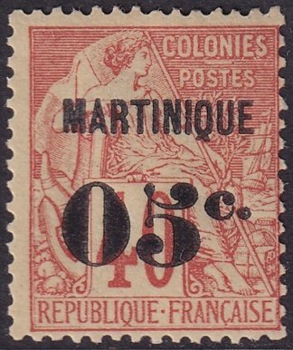 Martinique 1891 Sc 16 MH*