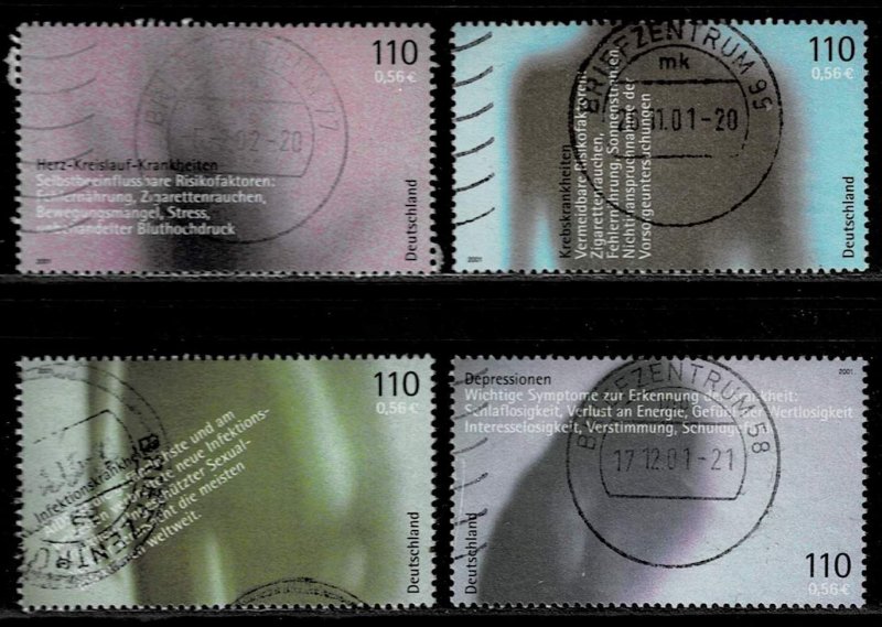 Germany,Sc.#2131 a-d used singles of  s./s., Health