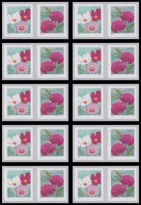 US 5665a Butterfly Garden Flowers Nonprofit Org 5c coil pair (10x2) MNH 2022