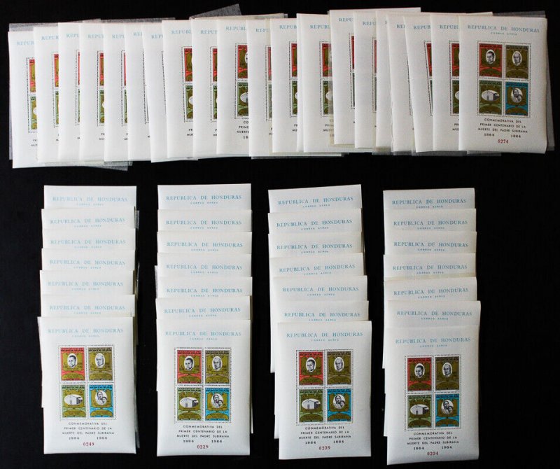 Honduras Stamps # C376A Sheets MNH Hoard of 50 Scott Value $1,000.00