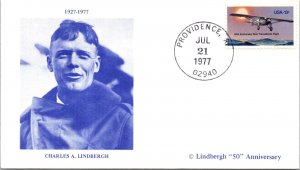 1977 - Charles A. Lindbergh, 50th Anniversary - Providence, RI - F34546