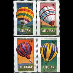 AITUTAKI 1983 - Scott# 288-91 Flight-Balloons Set of 4 NH