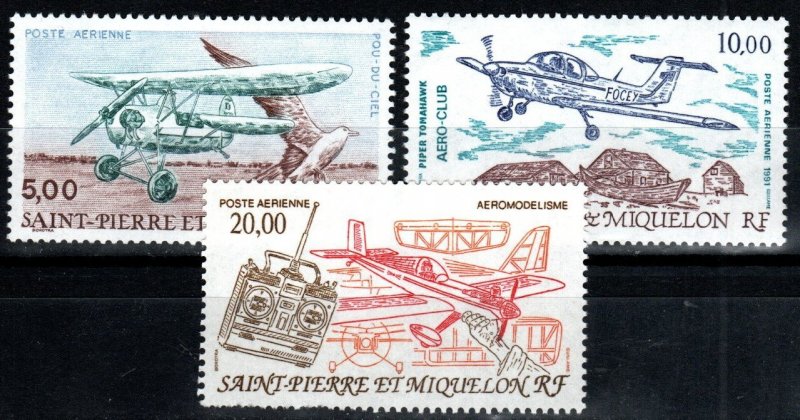 St Pierre And Miquelon Islands #C66-8 MNH CV $14.10 (X356)