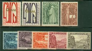 BELGIUM #B69-77 Complete set, og, hinged, VF, Scott $90.00