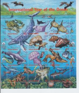 1998 UN New York Year of the Ocean MS12 (Scott 734) MNH