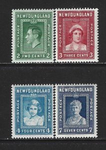 NEWFOUNDLAND - #245-#248 - ROYAL FAMILY ISSUE MINT SET MNH