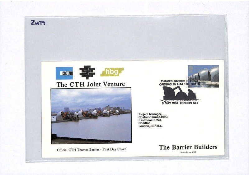 GB QEII *THAMES BARRIER* FDC 1984 London First Day Cover{samwells-covers}ZM79