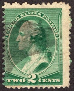 1887, US 2c, Washington, Used, Sc 213