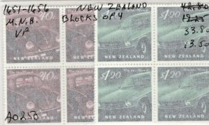 #1651-1656  MNH VF New Zealand Blocks of 4 CV. $33.80 (JH 8/27) 