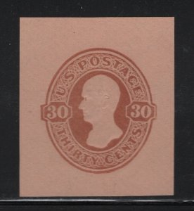U337 XF unused cut square with nice color cv $ 40 ! see pic !