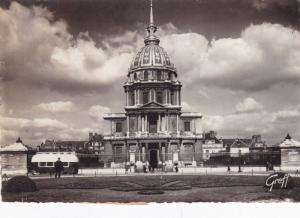 France 1950 Les Dome de Invalids with Musee Postal Ticket Postcard used VGC