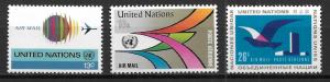 United Nations C19-21 Airmail set MNH