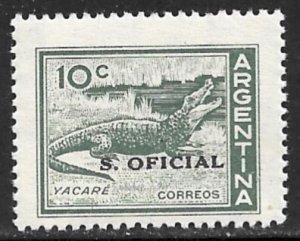 ARGENTINA 1960-68 10c Cayman OFFICIAL Sc O113 MNH