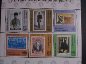 TURKEY STAMP-1981 SC# 2194 KEMAL ATATURK   MNH STAMP SHEET CAT.$20