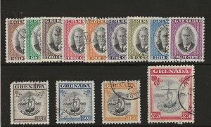 Grenada Sc #151-163  used set of 13 VF
