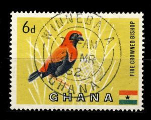 GHANA - 1962 - WINNEBA A CDS on SG220 (6d Red-crowned Bishop)