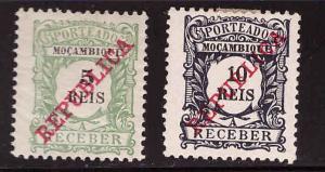 Mozambique Scott J11-12 MH* Hinge remnant postage dues