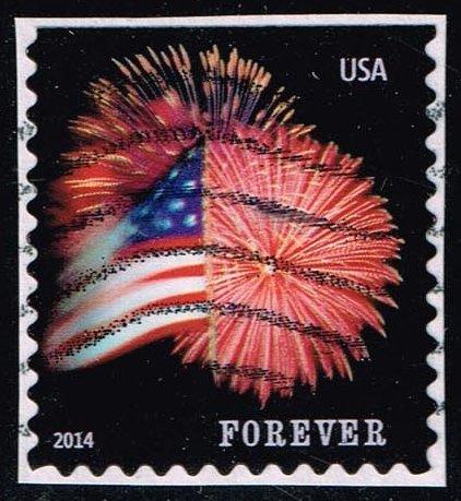 US #4869 Fort McHenry Flag and Fireworks; Used (0.25)