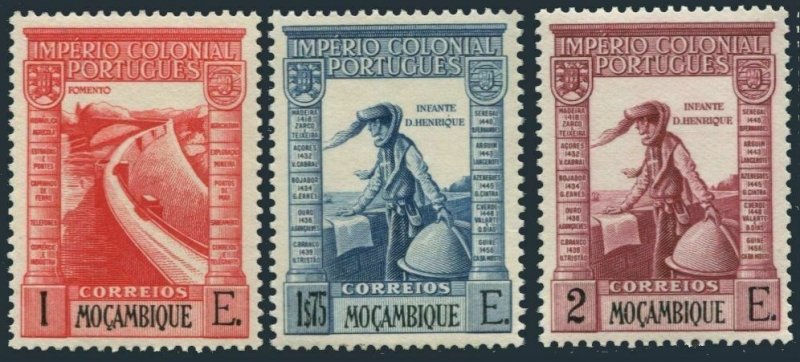 Mozambique 282-284,MNH.Michel 327-329. Dam,Prince Henry the Navigator,1938. 