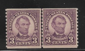 United States - Scott #600 Line Pair - F- VF - Mint Never Hinged (NH)