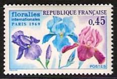 France #1244 Irises Flower Show 1969 NH Cat. $ .40