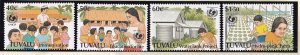 Tuvalu  #721-724   MNH   1996  Unicef 50 years