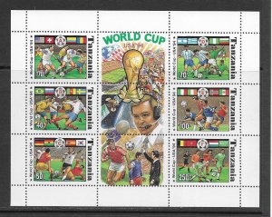 Tanzania 1174i MNH Soccer S/S, vf. 2022 CV $7.25